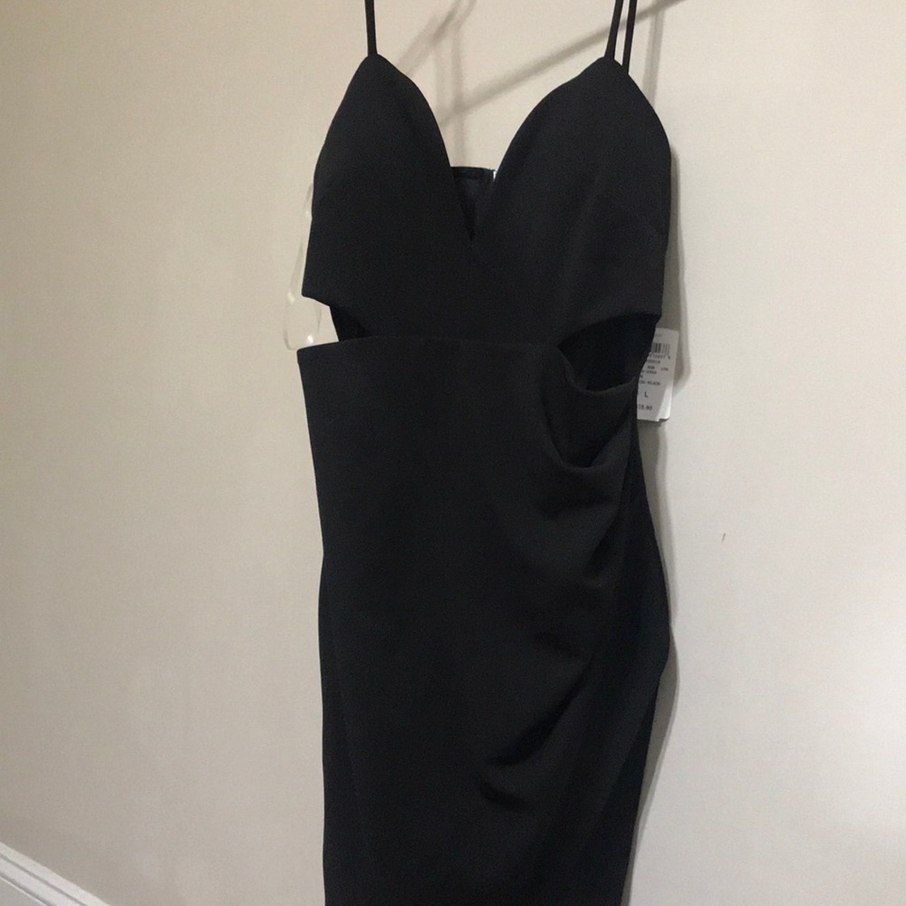 black mini dress